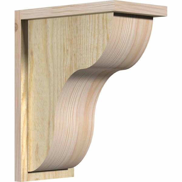 Ekena Millwork Carmel Rough Sawn Corbel w/Backplate, Douglas Fir, 8"W x 14"D x 18"H COR08X14X18CAR01RDF - main